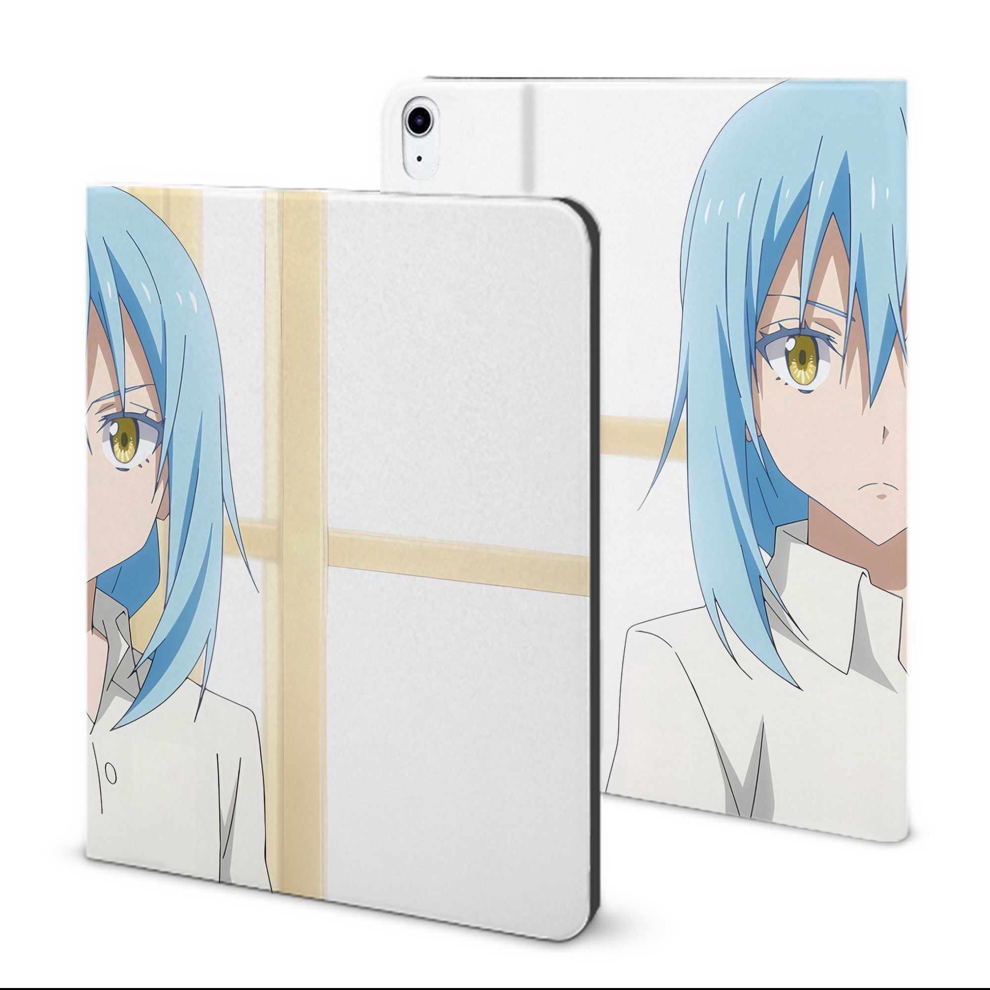 （画像用） 転スラ Regarding Reincarnated to Slime IPad ケース ブック型 PUレザー TPU 耐衝撃 軽量 薄型 ペン収納なし 全面保護 IPad 各モデル対応